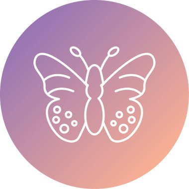 Kelebek simgesi vektör illüstrasyonu