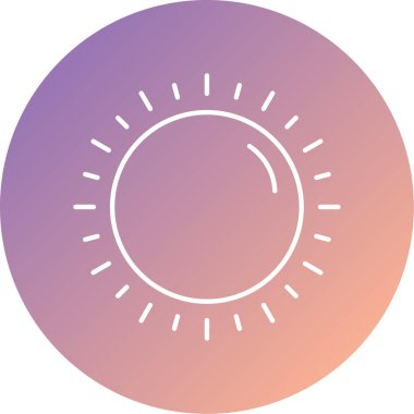 Güneş. Web simgesi basit illüstrasyon