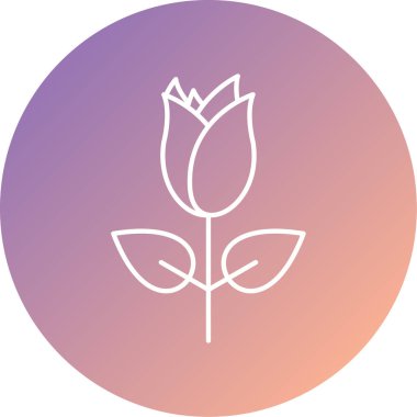 Lale. Web simgesi basit illüstrasyon