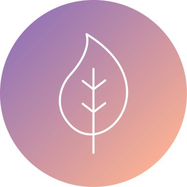 vektör yaprağı düz simgesi, illüstrasyon