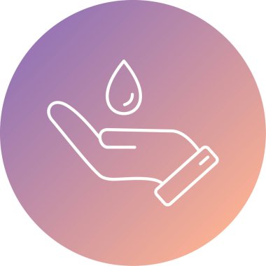 Tek su simgesinin vektör illüstrasyonu