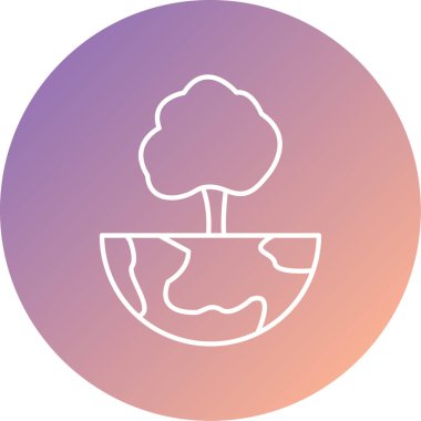 Ağaç. Web simgesi basit illüstrasyon