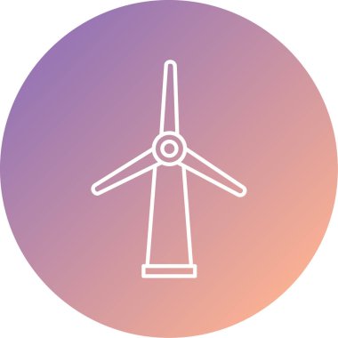 Yel değirmeni simgesinin vektör çizimi