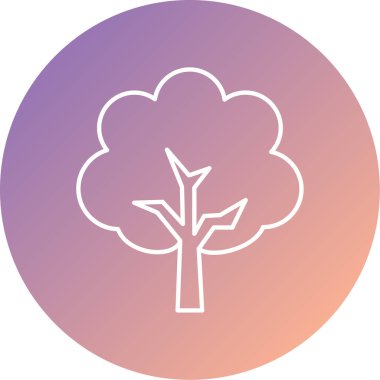 Ağaç simgesinin vektör illüstrasyonu