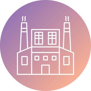 Fabrika inşaatının vektör çizimi