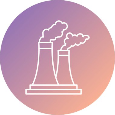 Fabrika. Web simgesi basit illüstrasyon