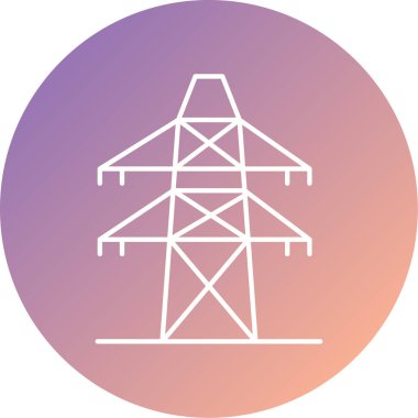 Güç istasyonu simgesinin vektör illüstrasyonu