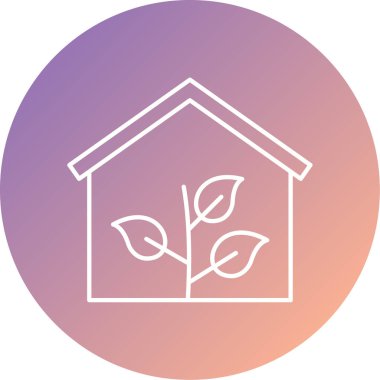 Eko evi. Web simgesi basit tasarım