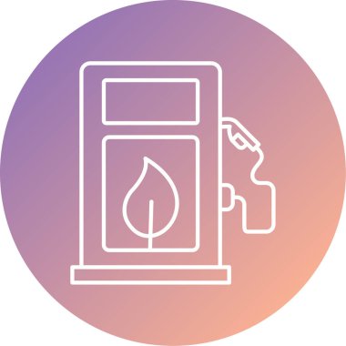 Yakıt istasyonu simgesi, vektör illüstrasyonu 