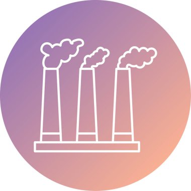 Fabrika simgesi vektör illüstrasyonu