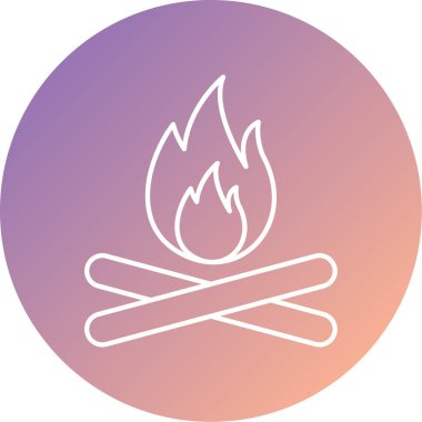 Ateş vektörü simgesini ateşle