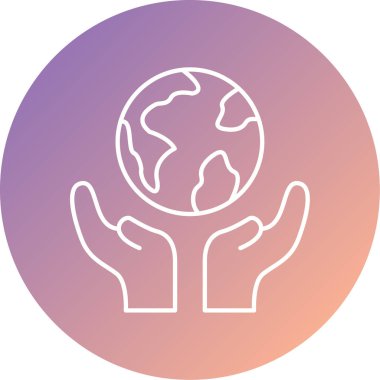 Dünya simgesinin vektör illüstrasyonu