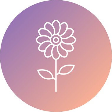 Çiçek. Web simgesi basit illüstrasyon