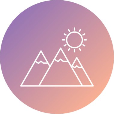 dağ simgesinin vektör illüstrasyonu