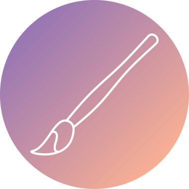 Fırça simgesi vektör illüstrasyonunu boya