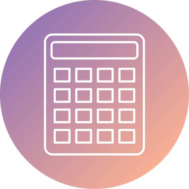 hesap makinesi simgesi vektör illüstrasyonu