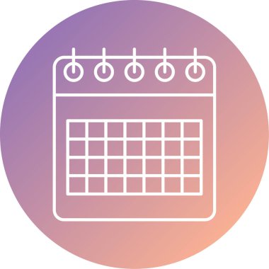 Takvim simgesi vektör illüstrasyonu