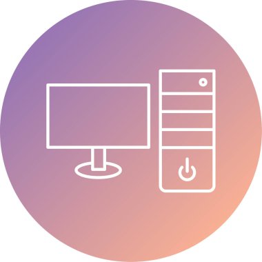 Bilgisayar simgesinin vektör illüstrasyonu