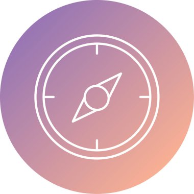 Pusula. Web simgesi basit illüstrasyon