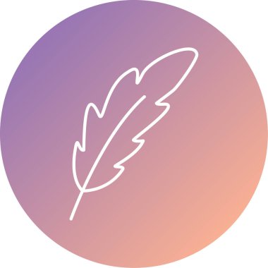 eşsiz tüy vektör çizgisi simgesi