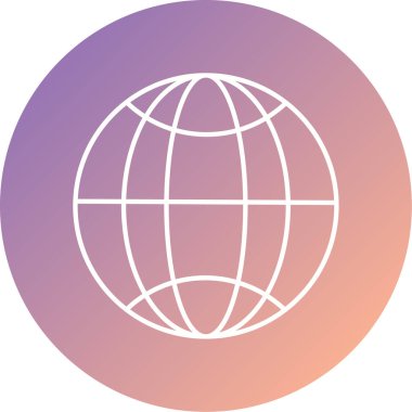 Küre. Web simgesi basit illüstrasyon