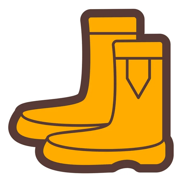 Rubber Boots Icon Vector Illustration — Stock Vector