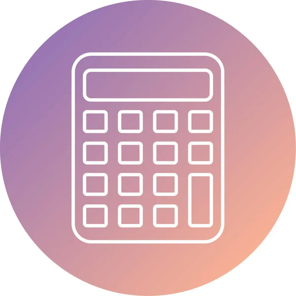 Calculadora Icono Vector Ilustración — Vector de stock