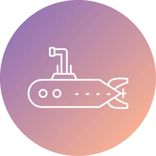 Submarine Vector Icon Modern Simple Illustration — Stock Vector