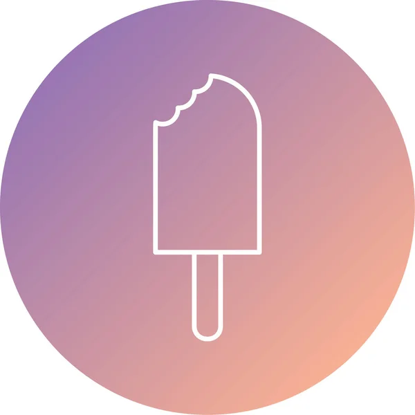 Vector Ice Cream Icon Web — 스톡 벡터