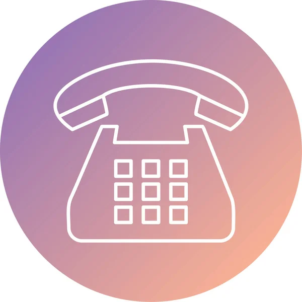 Телефон Веб Іконка Проста Ілюстрація — стоковий вектор