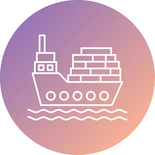 Statek Ikona Web Prosta Ilustracja — Wektor stockowy