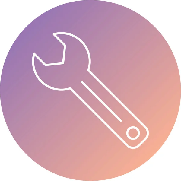 Wrench Spanner Vector Icon — Vector de stock