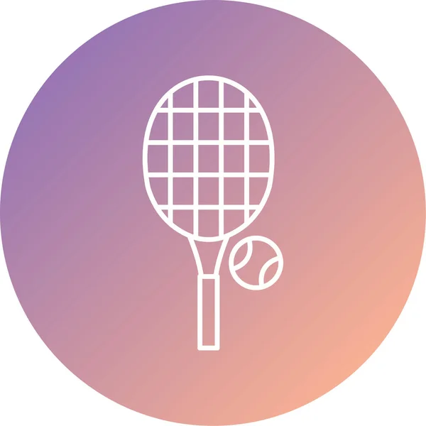 Tenis Raketi Ikonu Vektör Illüstrasyonu — Stok Vektör