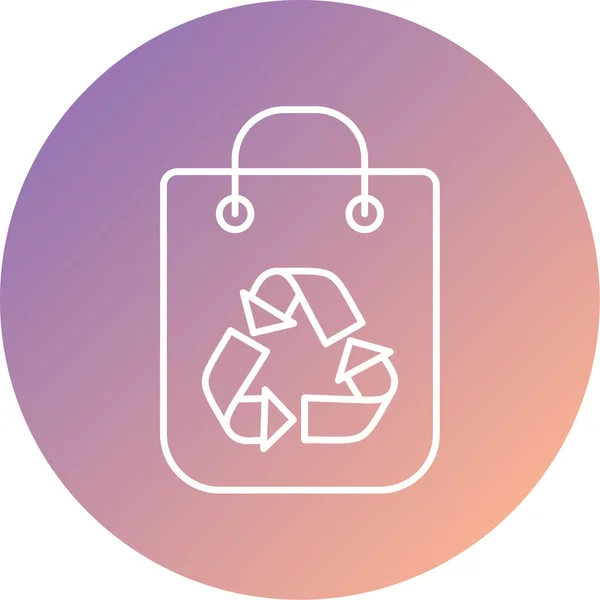 Vektor Illustration Von Tasche Und Recycling Symbol — Stockvektor