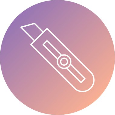 Kalem kesici simgesi. Web için kalem bıçağı vektör simgelerinin basit çizimi