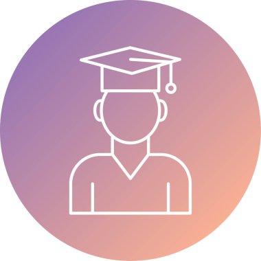 mezuniyet simgesi vektör illüstrasyonu