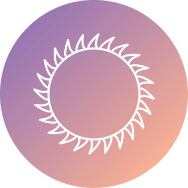 Güneş. Web simgesi basit illüstrasyon