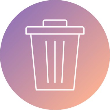 Tek çöp kutusunun vektör illüstrasyonu