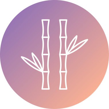 Bambu vektör simgesi modern basit tasarım