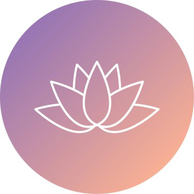 Lotus vektör simgesi modern basit illüstrasyon