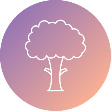 Ağaç simgesinin vektör illüstrasyonu