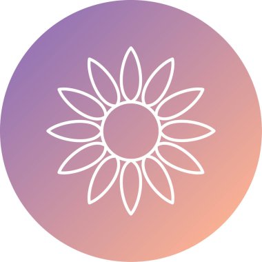 Çiçek. Web simgesi basit illüstrasyon