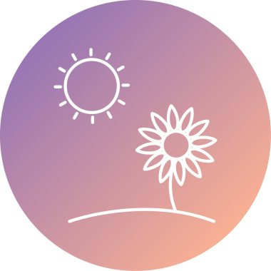 Çiçek. Web simgesi basit illüstrasyon