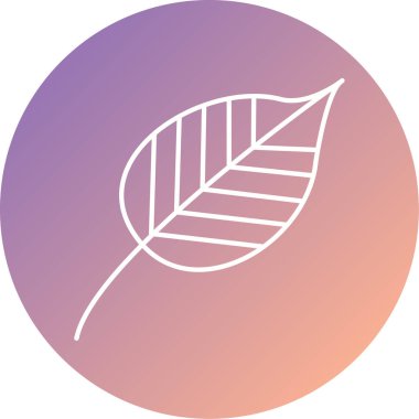 Benzersiz Yaprak Vektör Satırı Simgesi