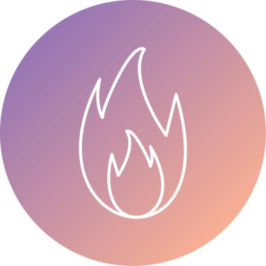 Benzersiz alev vektörü simgesi