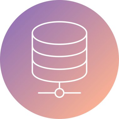 veritabanı. Web simgesi basit illüstrasyon