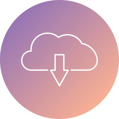 bulut simgesi, vektör illüstrasyonu