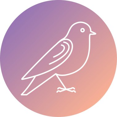 Kuş. Web simgesi basit illüstrasyon