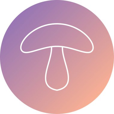 Mantar simgesinin vektör illüstrasyonu