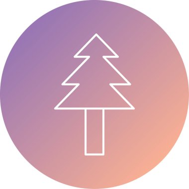 Ağaç simgesinin vektör illüstrasyonu